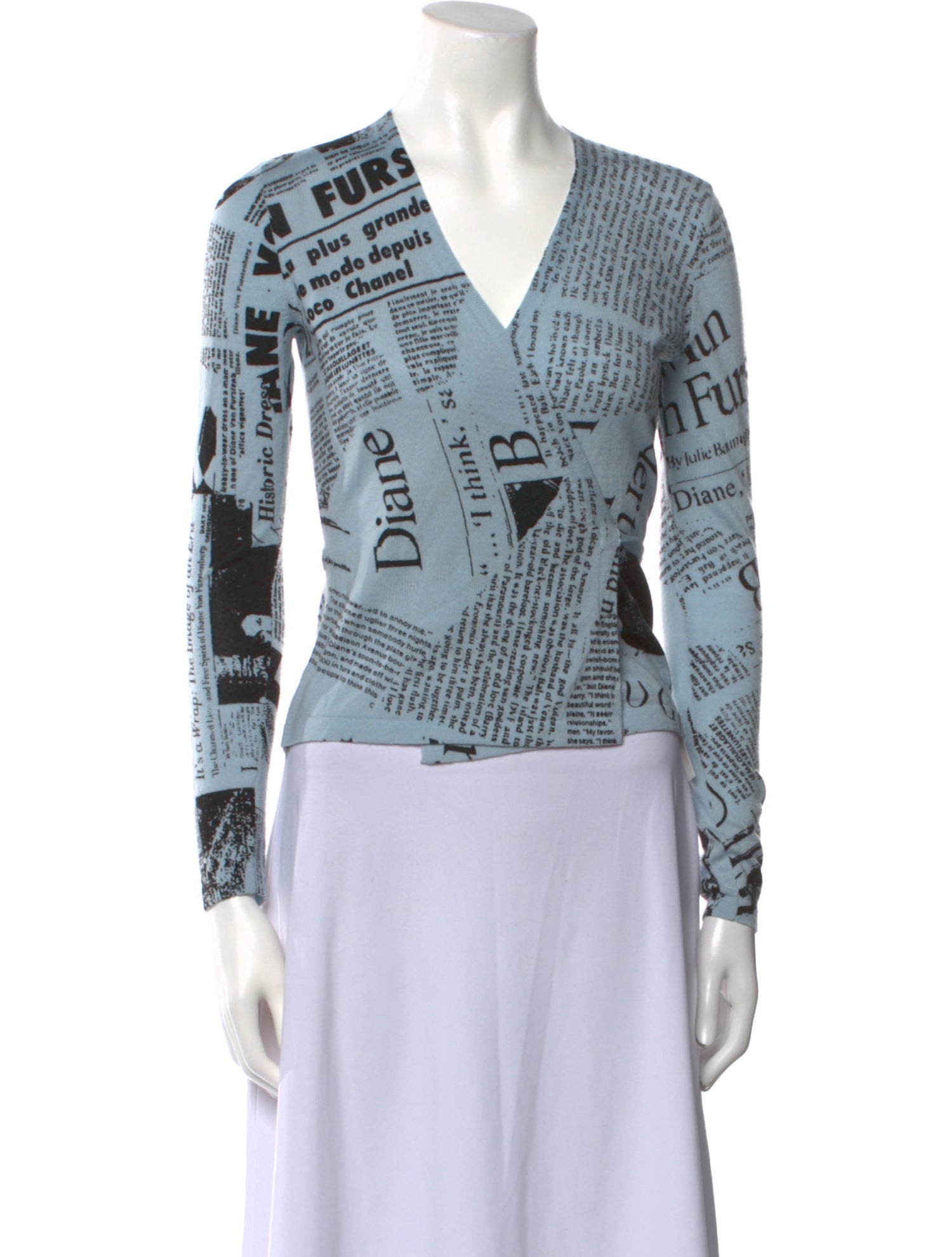 Diane von Furstenberg Merino Wool Printed Sweater