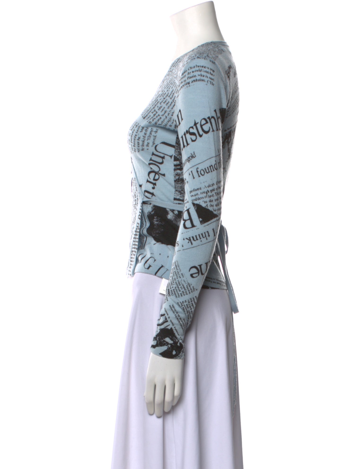 Diane von Furstenberg Merino Wool Printed Sweater