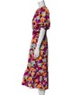 Diane von Furstenberg Floral Print Midi Length Dress