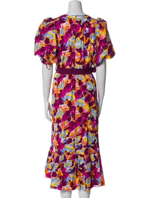 Diane von Furstenberg Floral Print Midi Length Dress