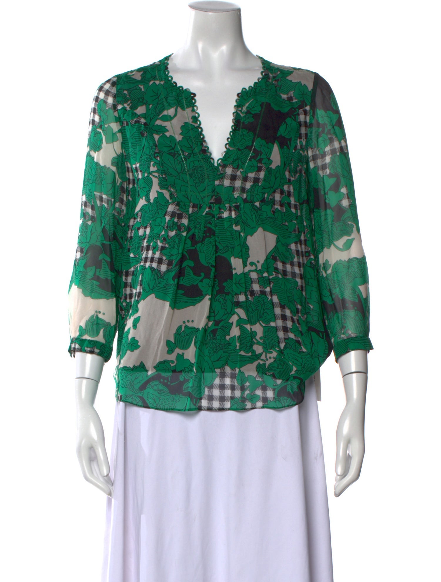 Diane von Furstenberg Silk Printed Blouse