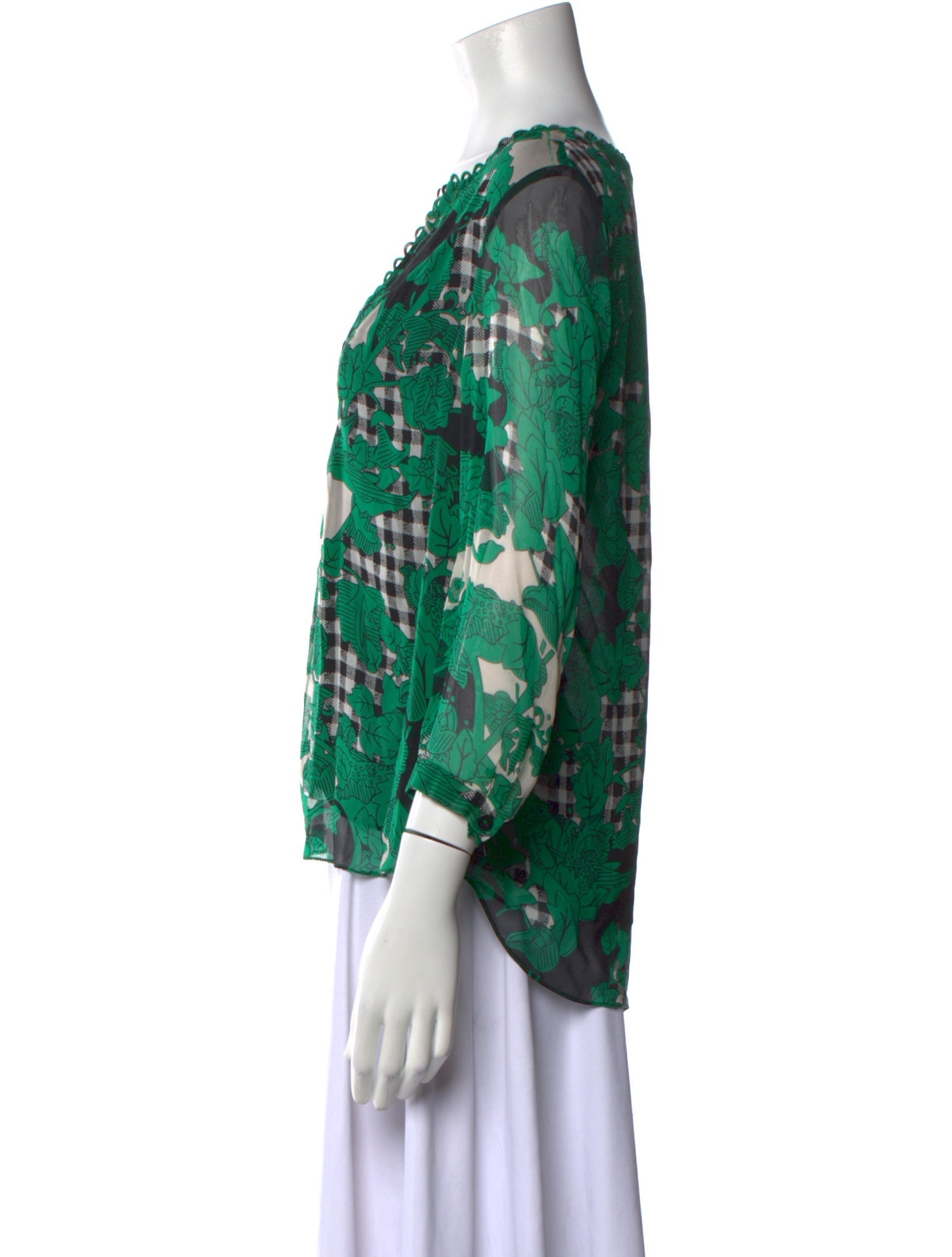 Diane von Furstenberg Silk Printed Blouse