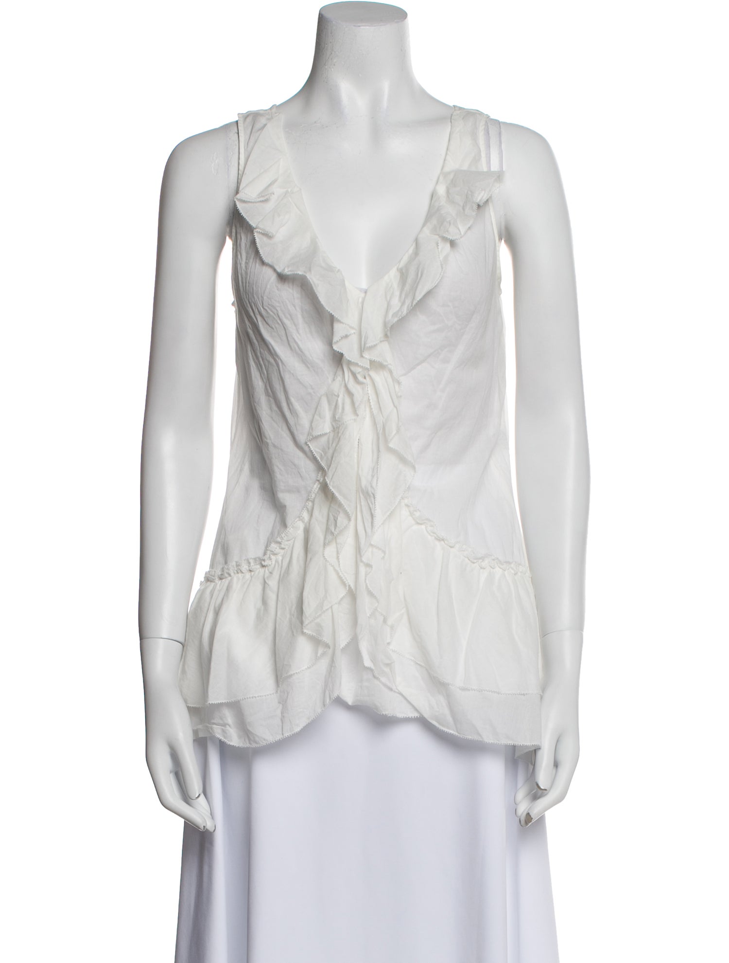 Diane von Furstenberg V-Neck Sleeveless Blouse