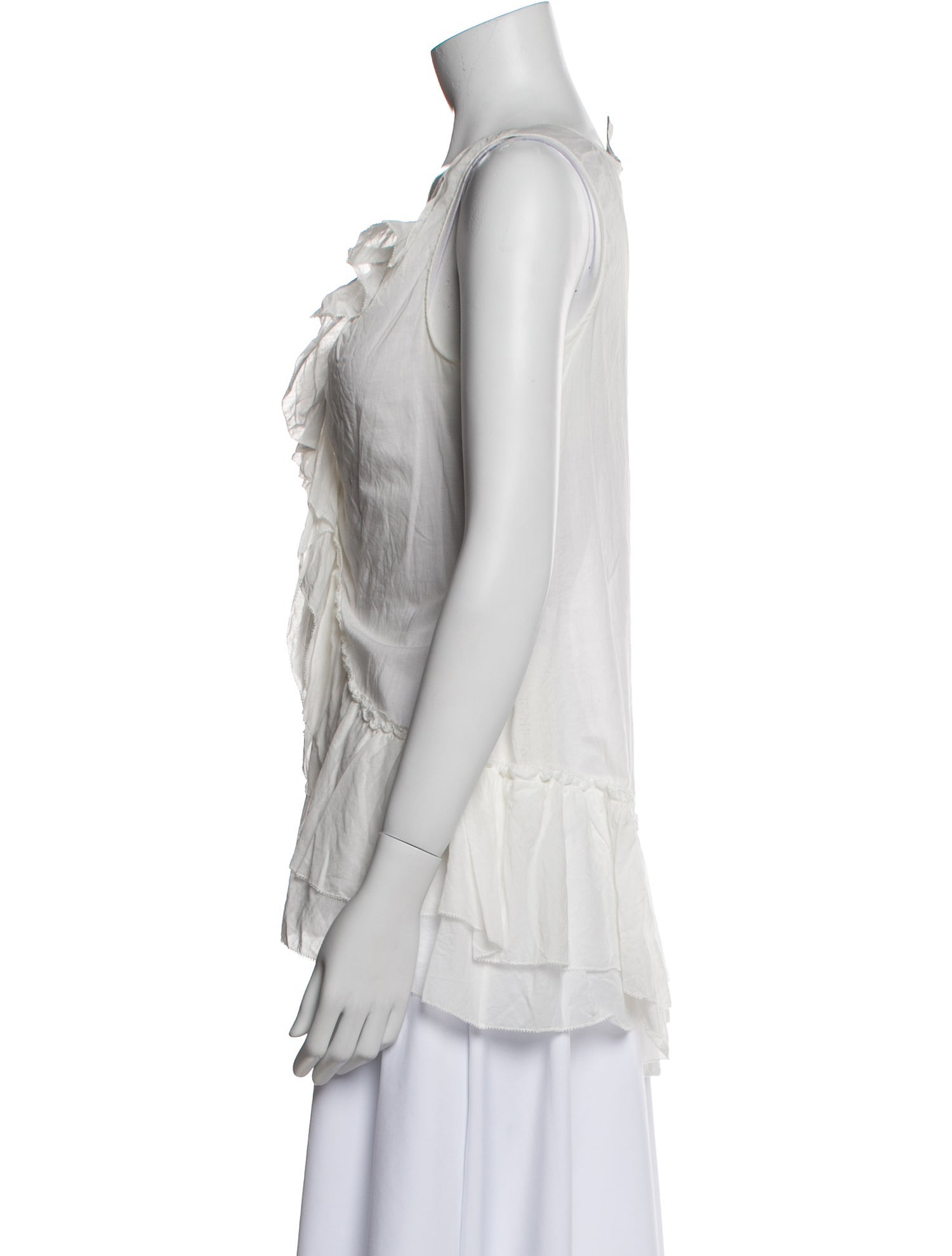 Diane von Furstenberg V-Neck Sleeveless Blouse