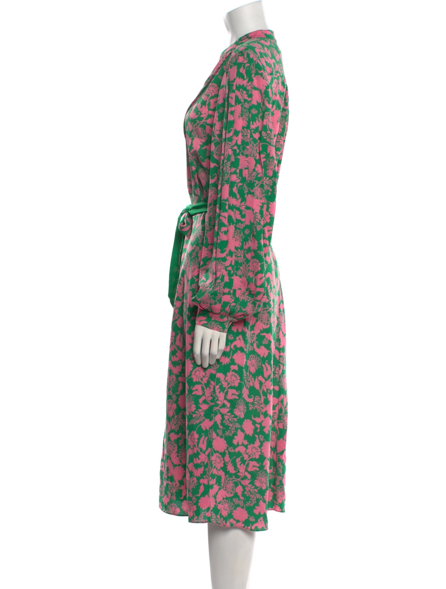Diane von Furstenberg Floral Print Knee-Length Dress