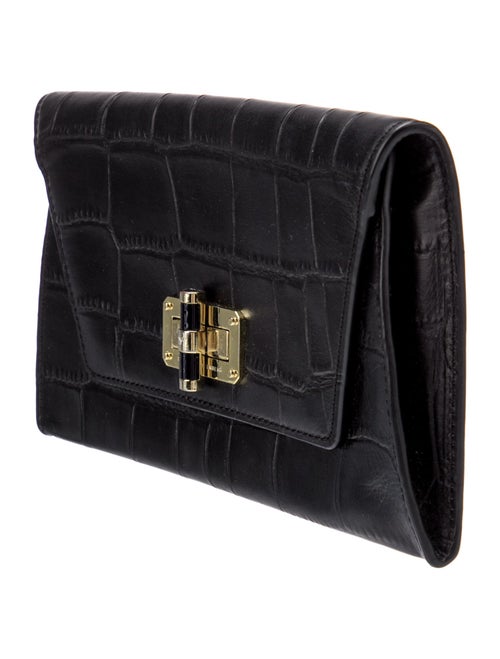 Diane von Furstenberg Embossed Leather Clutch