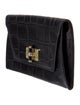 Diane von Furstenberg Embossed Leather Clutch