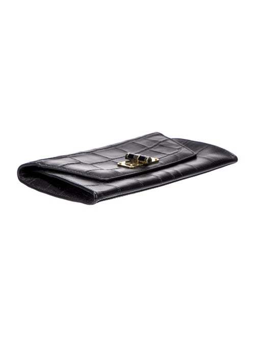 Diane von Furstenberg Embossed Leather Clutch