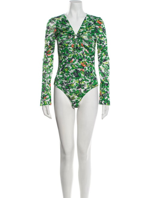 Diane von Furstenberg Printed V-Neck Sweater