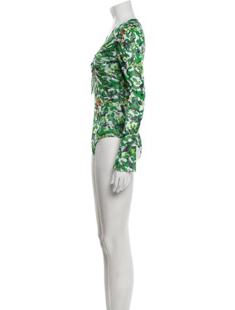 Diane von Furstenberg Printed V-Neck Sweater