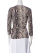 Diane von Furstenberg Animal Print V-Neck Blouse