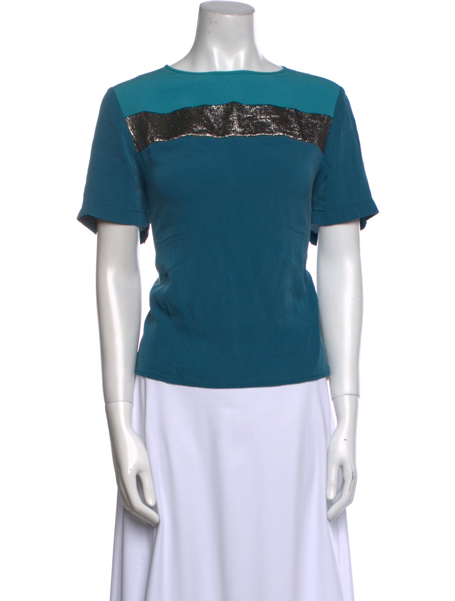 Diane von Furstenberg Silk Scoop Neck Top