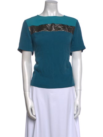 Diane von Furstenberg Silk Scoop Neck Top