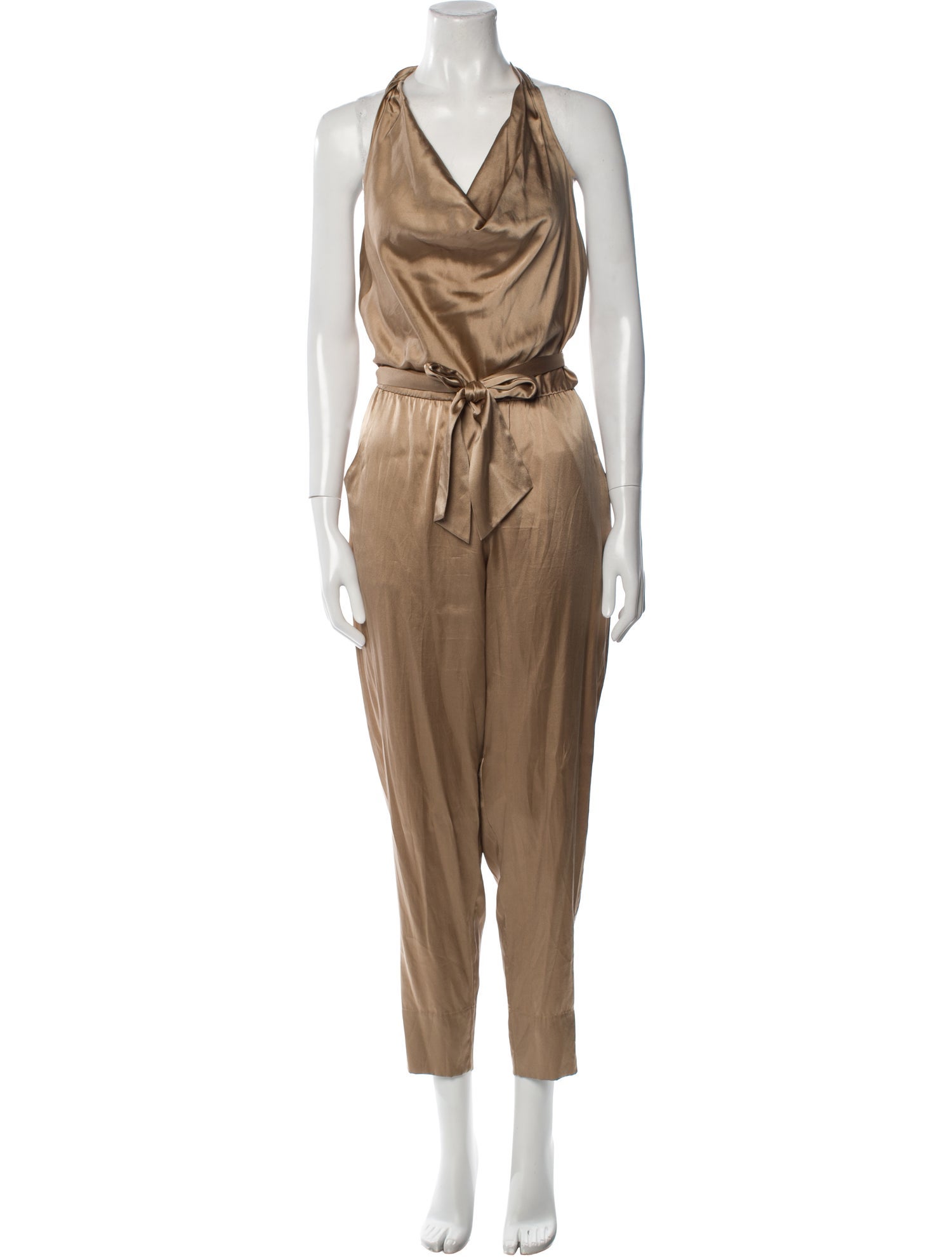 Diane von Furstenberg Silk Cowl Neck Jumpsuit