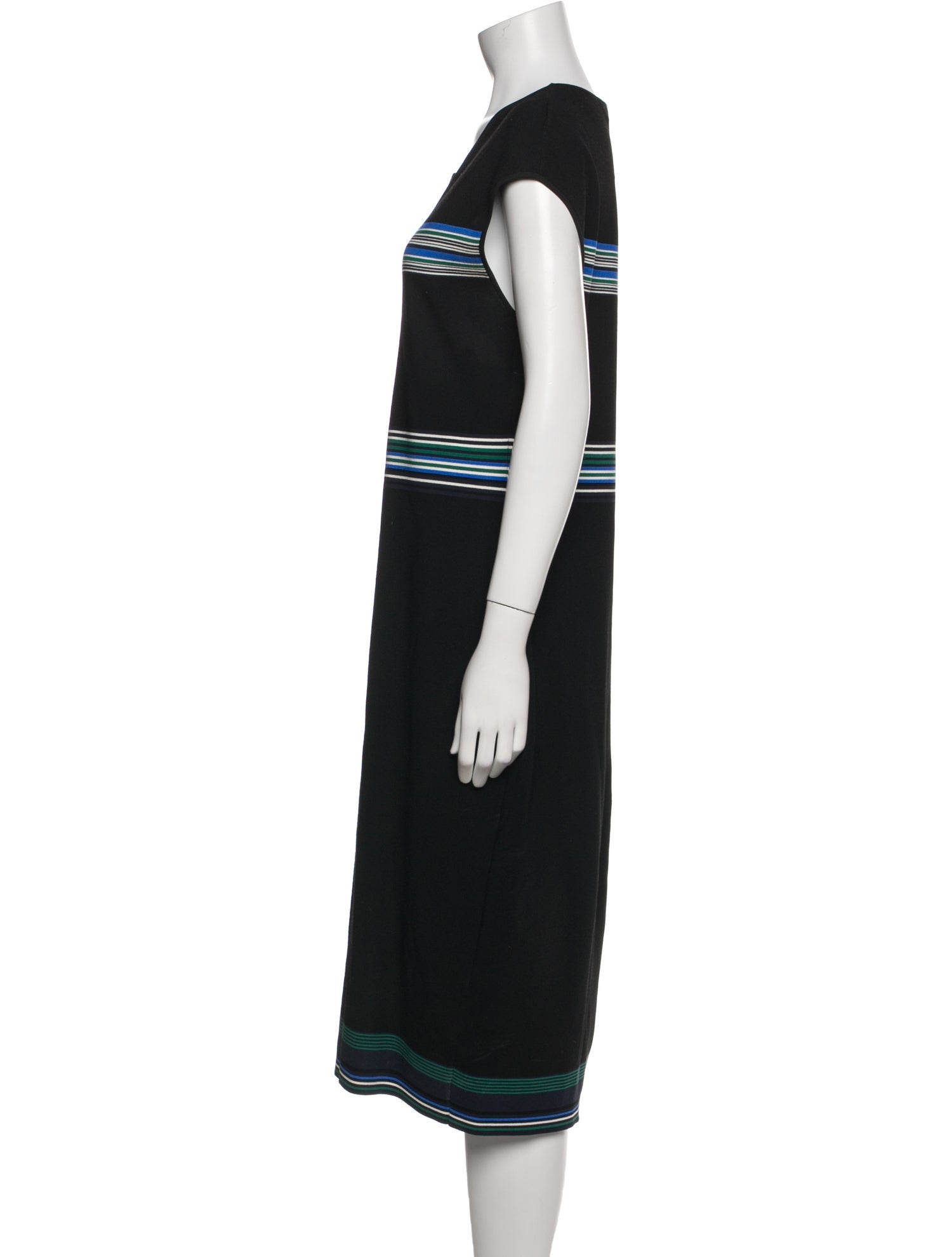 Diane von Furstenberg Striped Midi Length Dress
