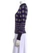 Diane von Furstenberg Plaid Print Crew Neck Sweater