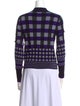 Diane von Furstenberg Plaid Print Crew Neck Sweater