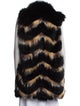 Diane von Furstenberg Fox Striped Fur Coat