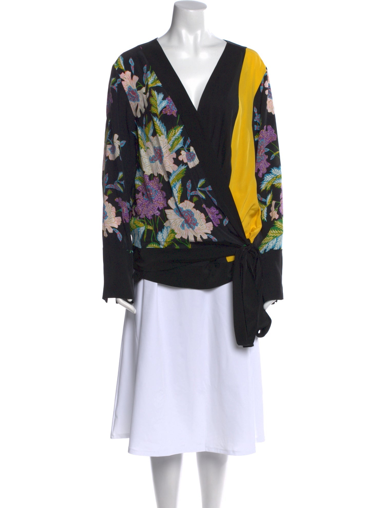 Diane von Furstenberg Silk Floral Print Tunic
