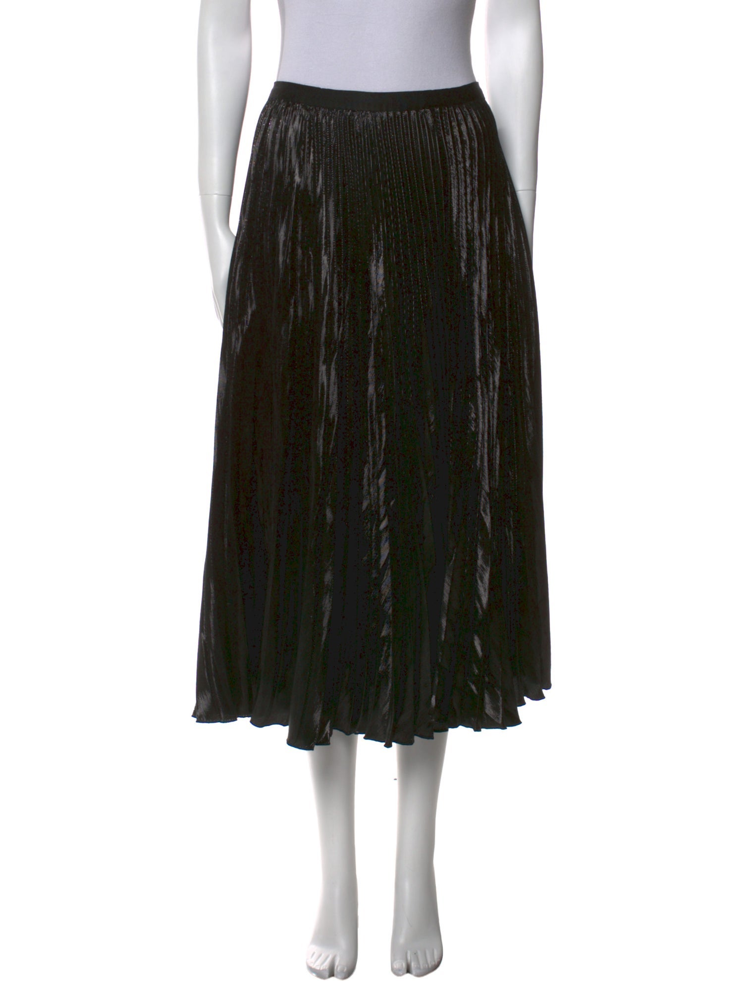 Diane von Furstenberg Pleated Accents Midi Length Skirt