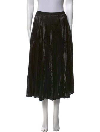 Diane von Furstenberg Pleated Accents Midi Length Skirt