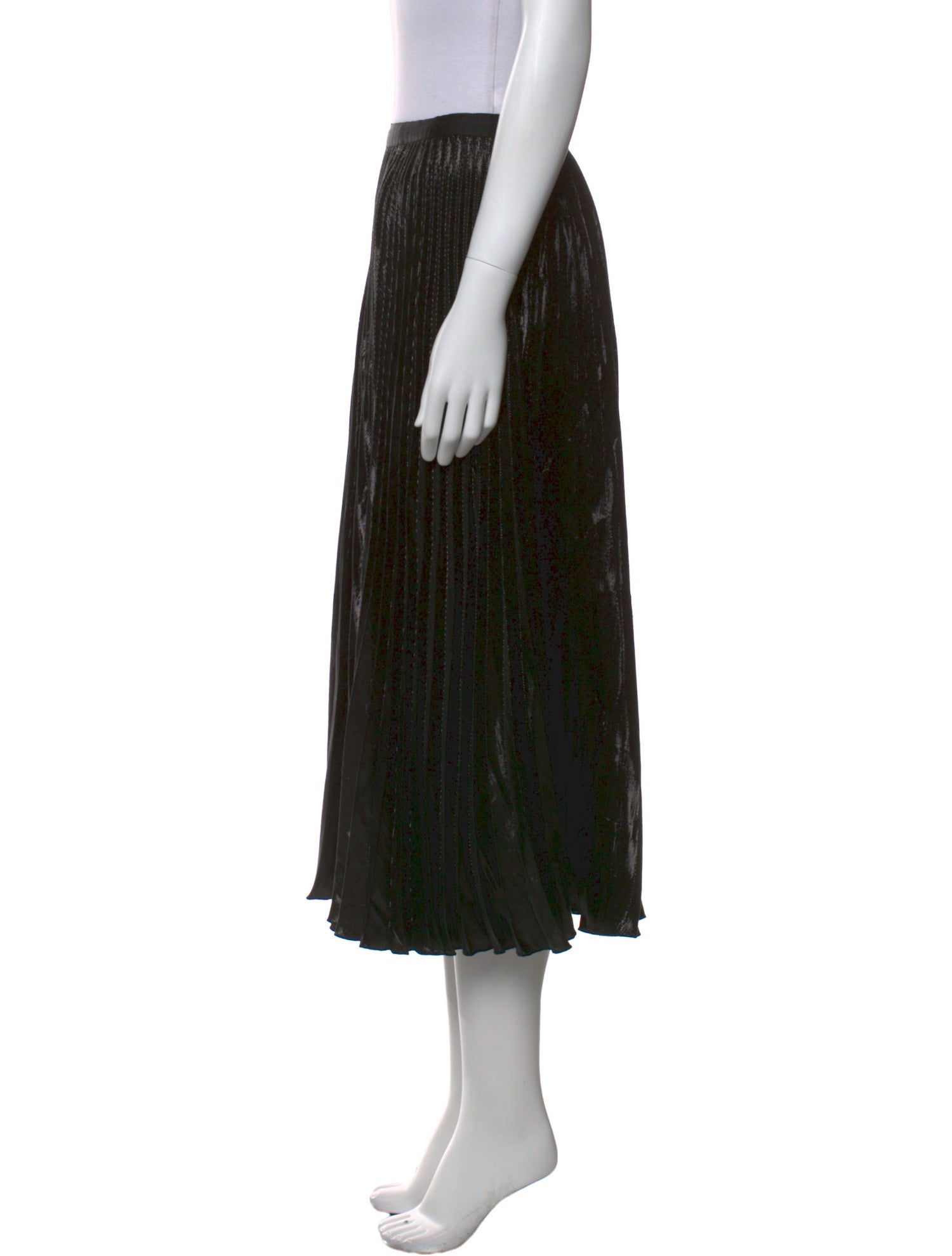 Diane von Furstenberg Pleated Accents Midi Length Skirt