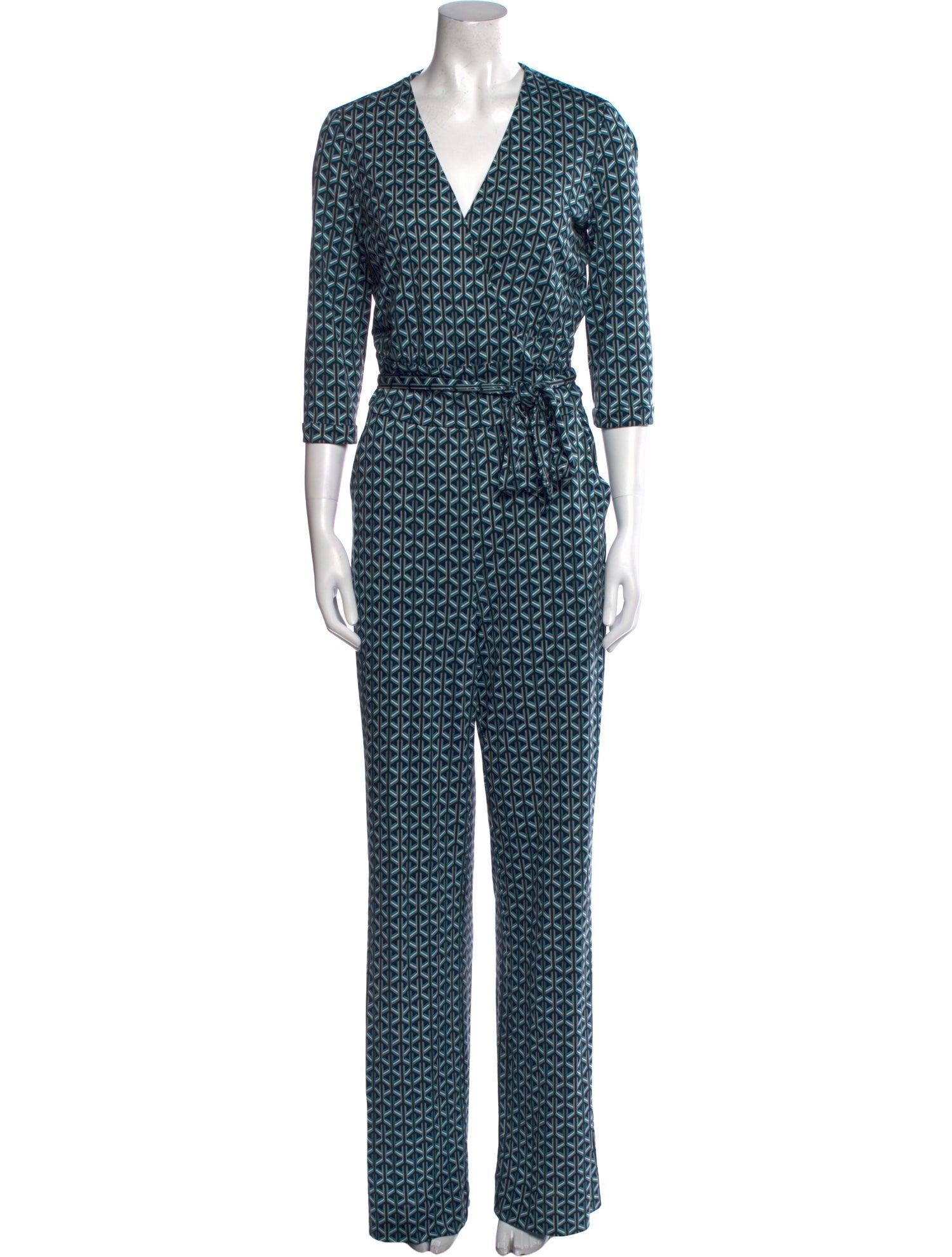 Diane von Furstenberg Silk Printed Jumpsuit