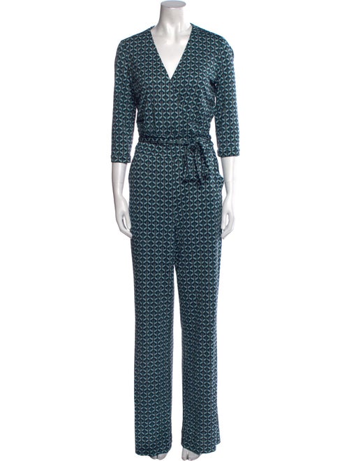 Diane von Furstenberg Silk Printed Jumpsuit