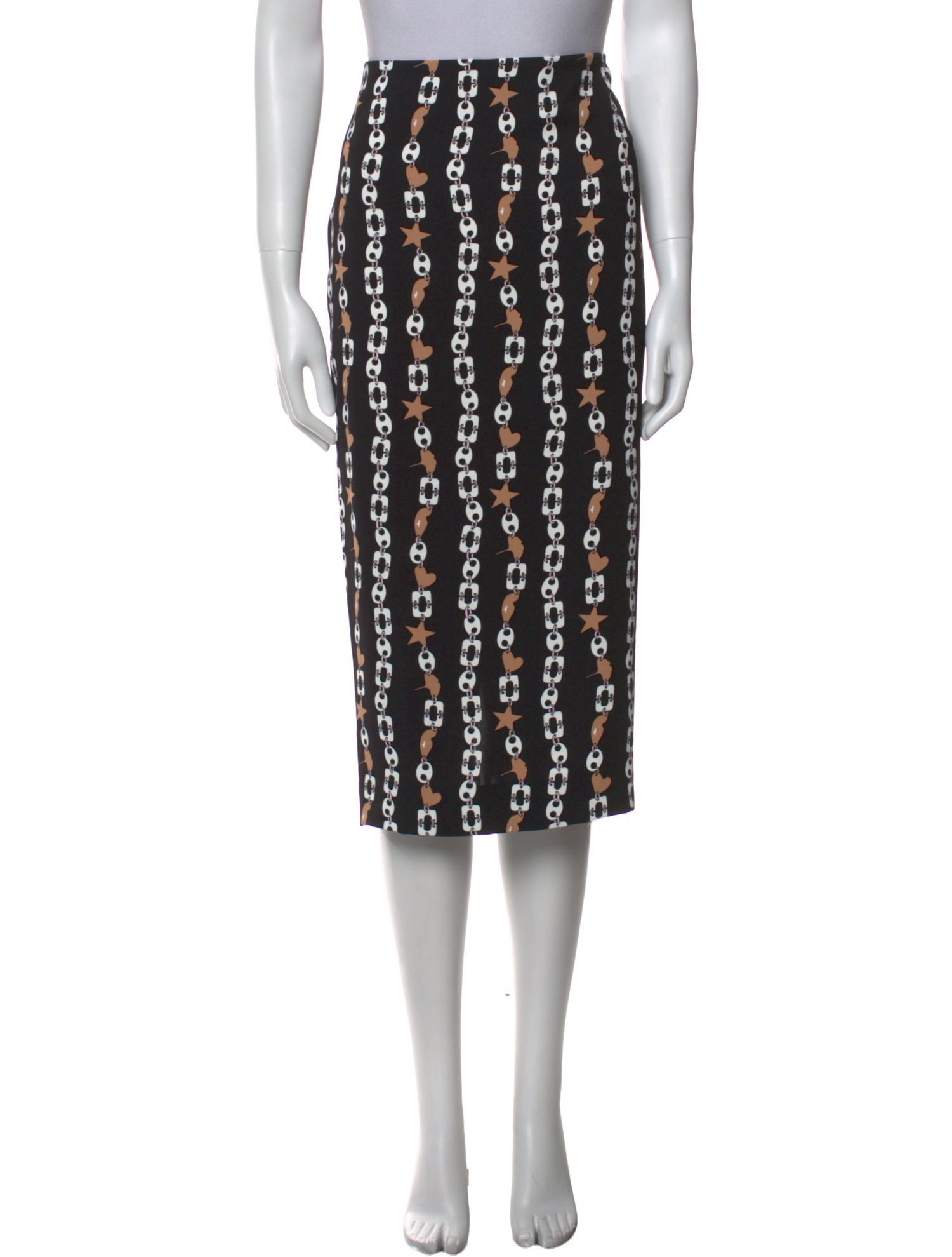 Diane von Furstenberg Printed Midi Length Skirt w/ Tags