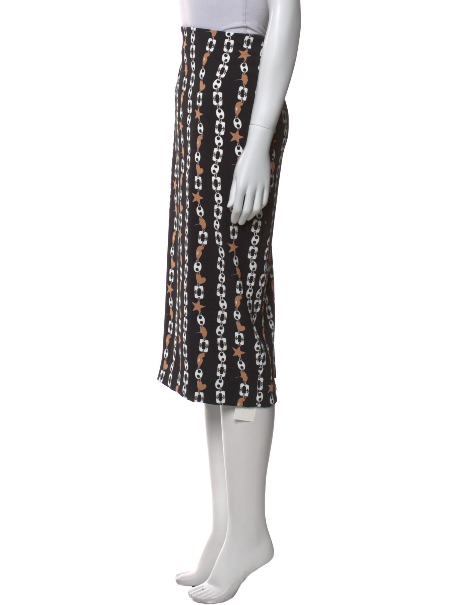 Diane von Furstenberg Printed Midi Length Skirt w/ Tags
