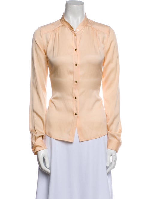 Diane von Furstenberg Silk Long Sleeve Button-Up Top