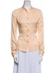 Diane von Furstenberg Silk Long Sleeve Button-Up Top