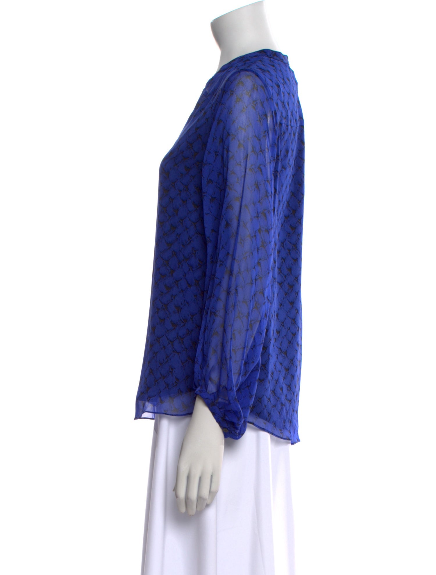 Diane von Furstenberg Silk Printed Blouse w/ Tags