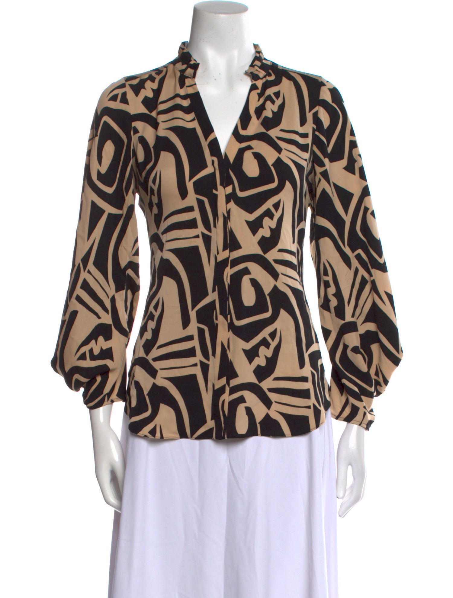 Diane von Furstenberg Silk Printed Blouse