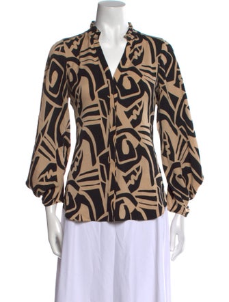 Diane von Furstenberg Silk Printed Blouse