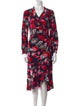 Diane von Furstenberg Floral Print Knee-Length Dress