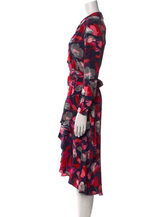 Diane von Furstenberg Floral Print Knee-Length Dress