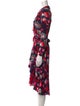 Diane von Furstenberg Floral Print Knee-Length Dress