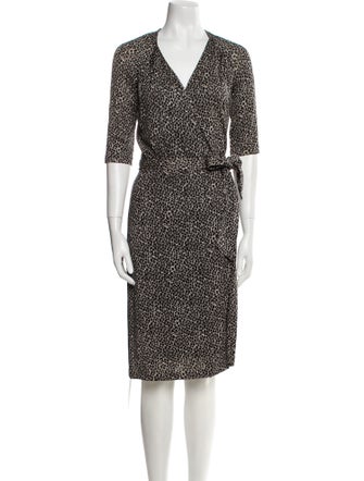 Diane von Furstenberg Printed Midi Length Dress