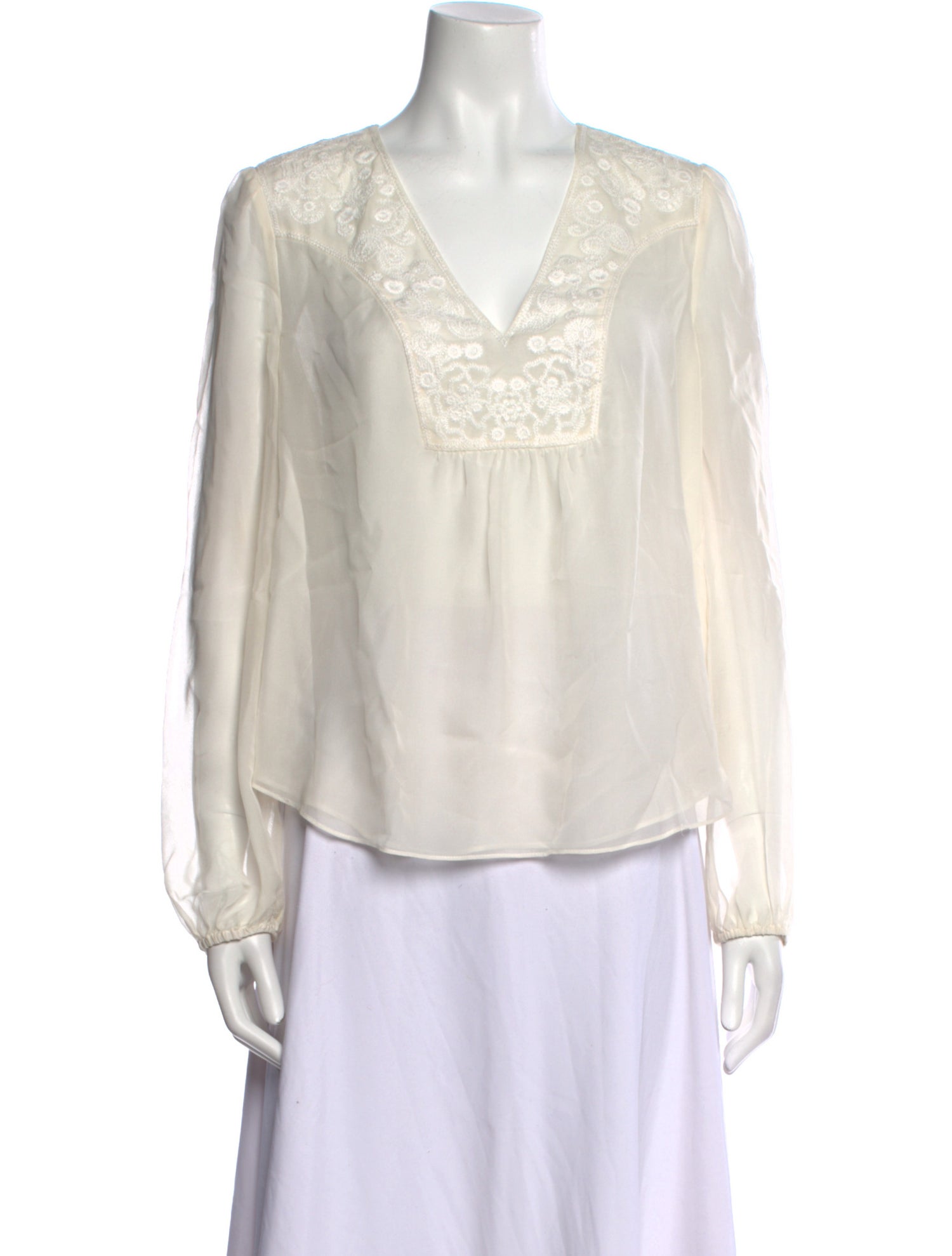 Diane von Furstenberg Silk V-Neck Blouse