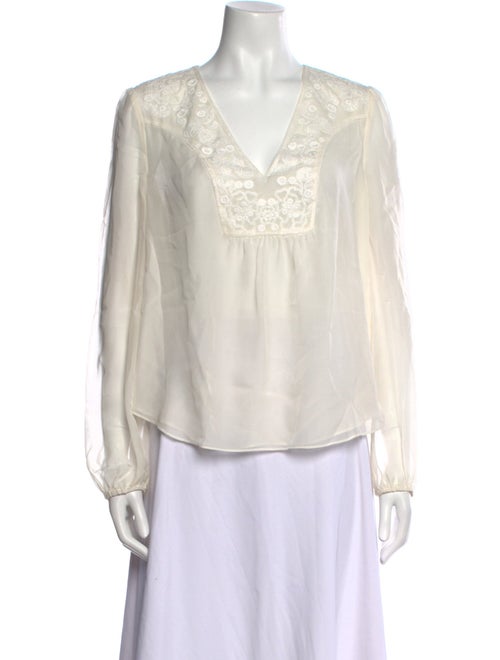 Diane von Furstenberg Silk V-Neck Blouse