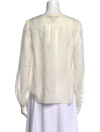 Diane von Furstenberg Silk V-Neck Blouse
