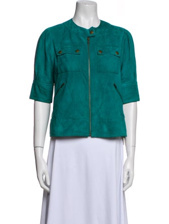 Diane von Furstenberg Leather Evening Jacket