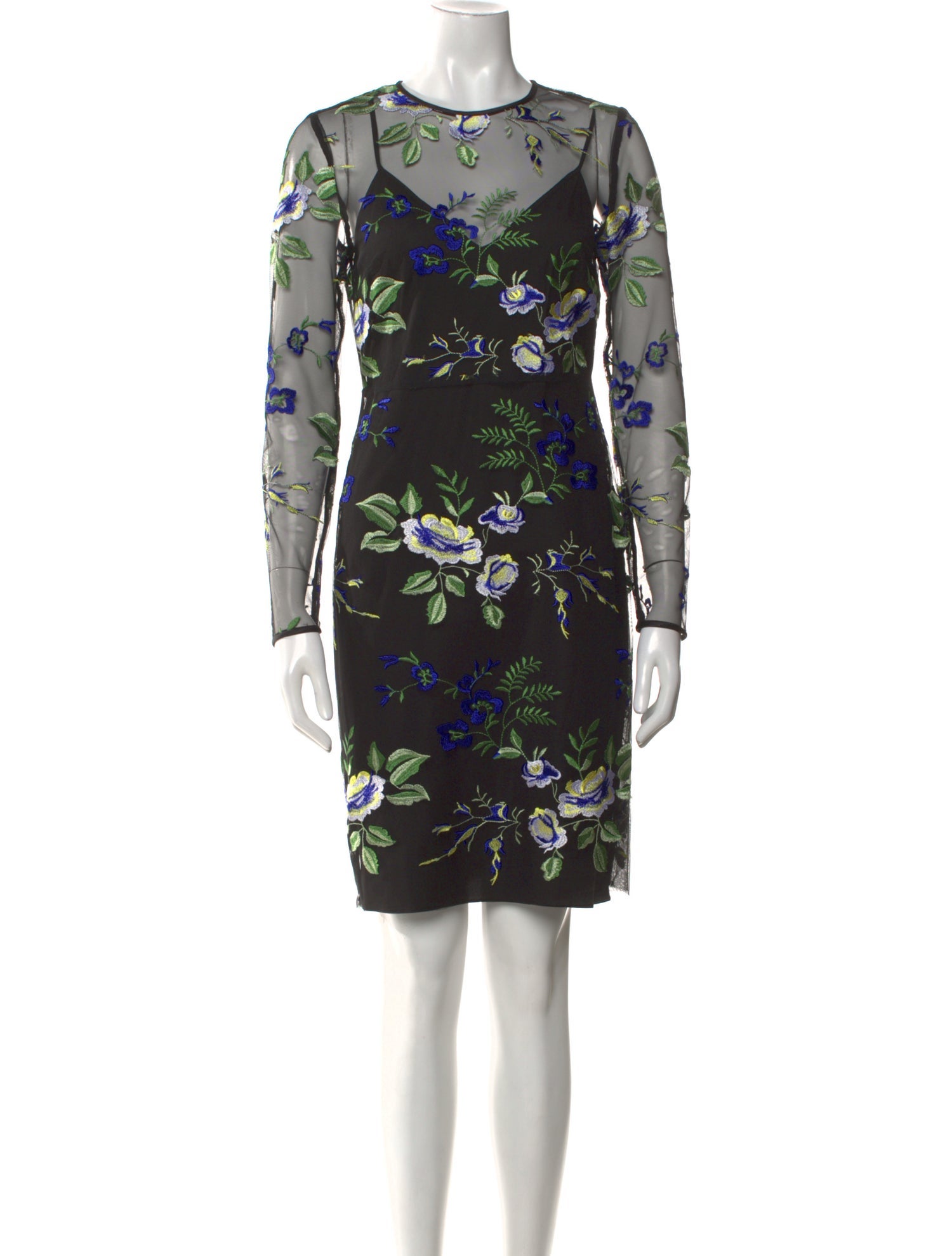 Diane von Furstenberg Floral Print Knee-Length Dress