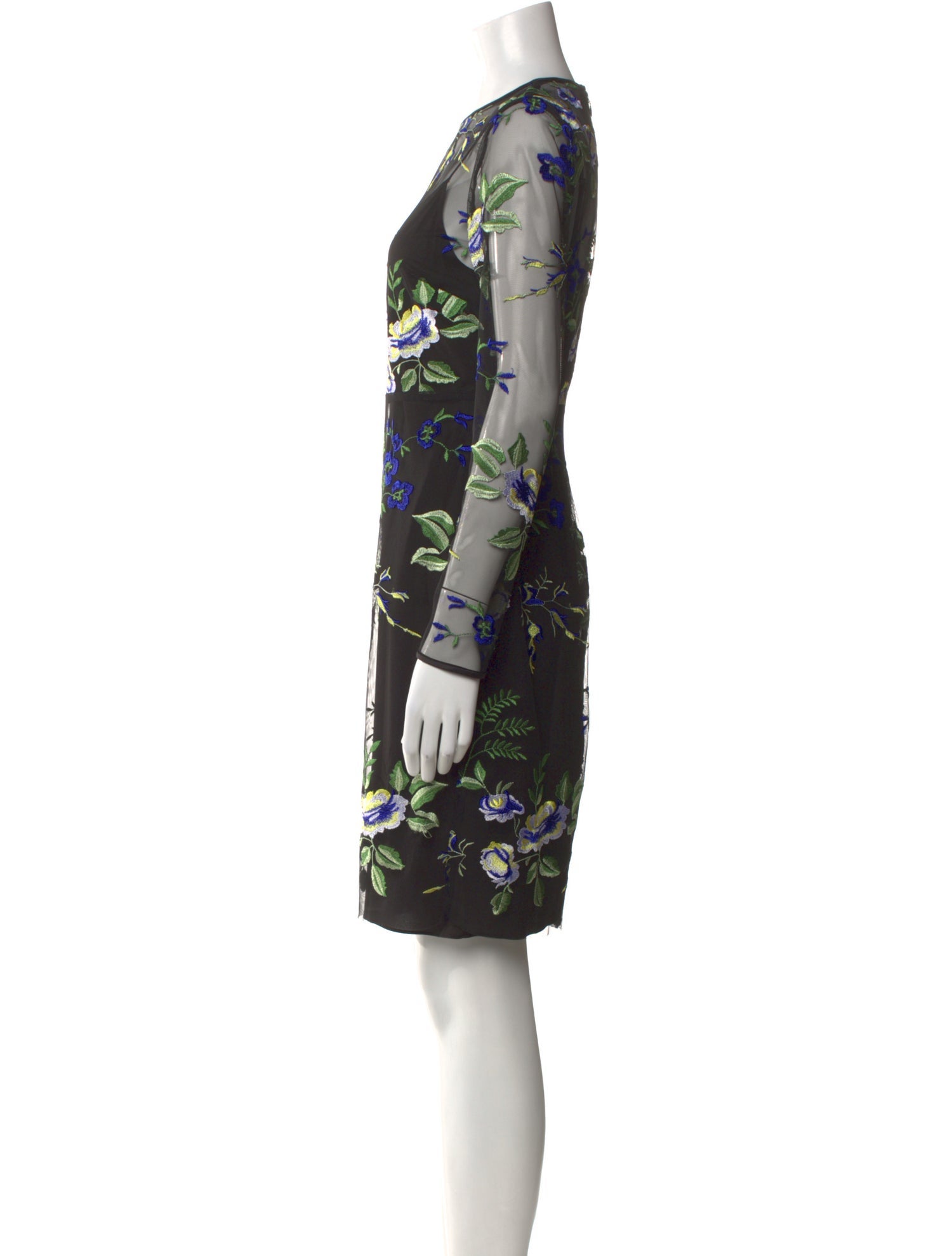 Diane von Furstenberg Floral Print Knee-Length Dress