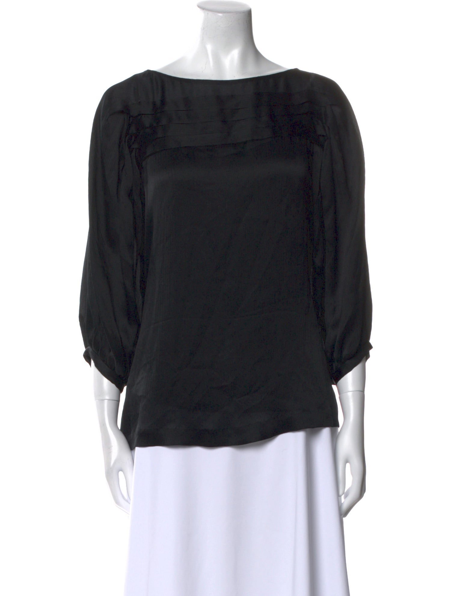 Diane von Furstenberg Silk Bateau Neckline Blouse