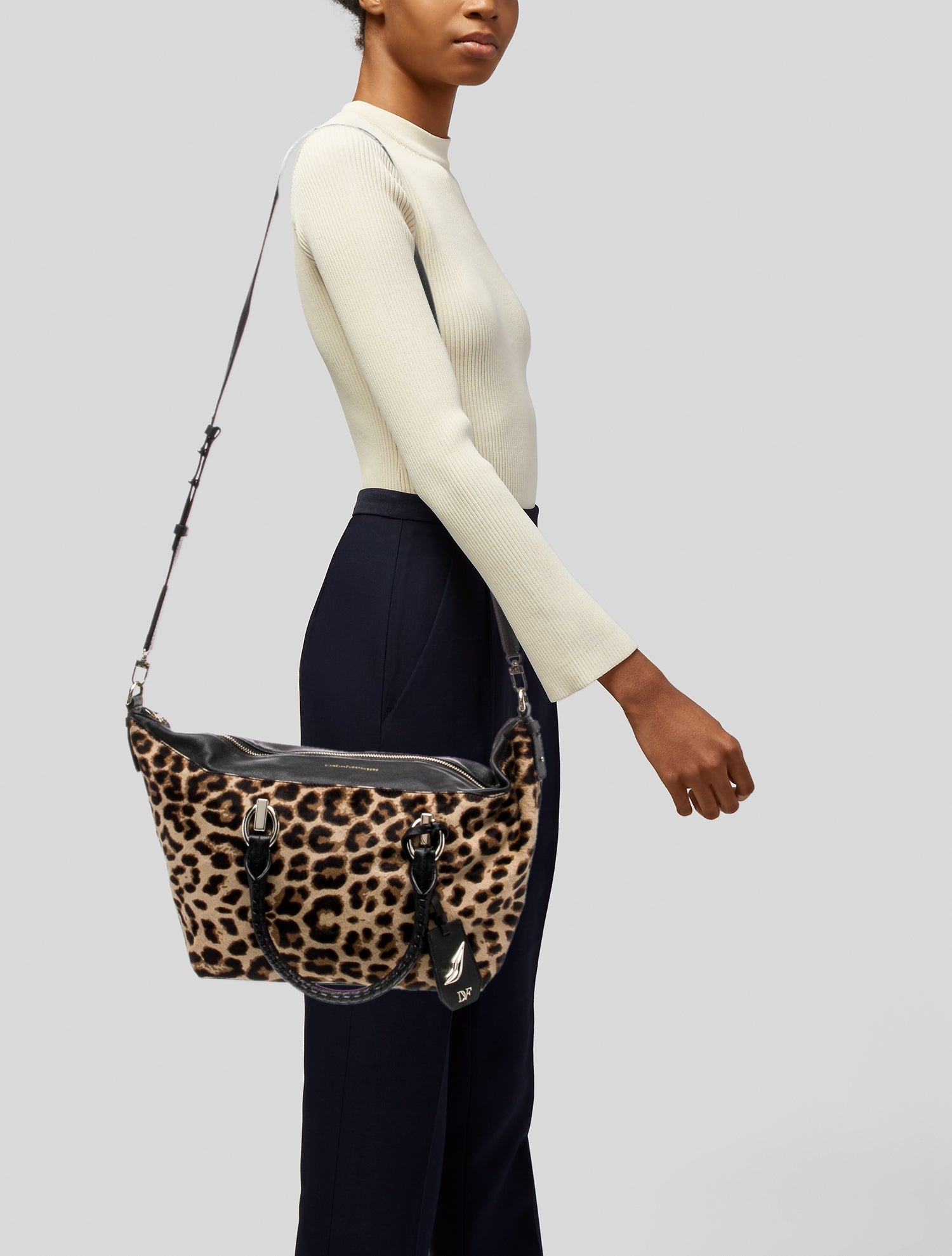 Diane von Furstenberg Ponyhair Top Handle Bag