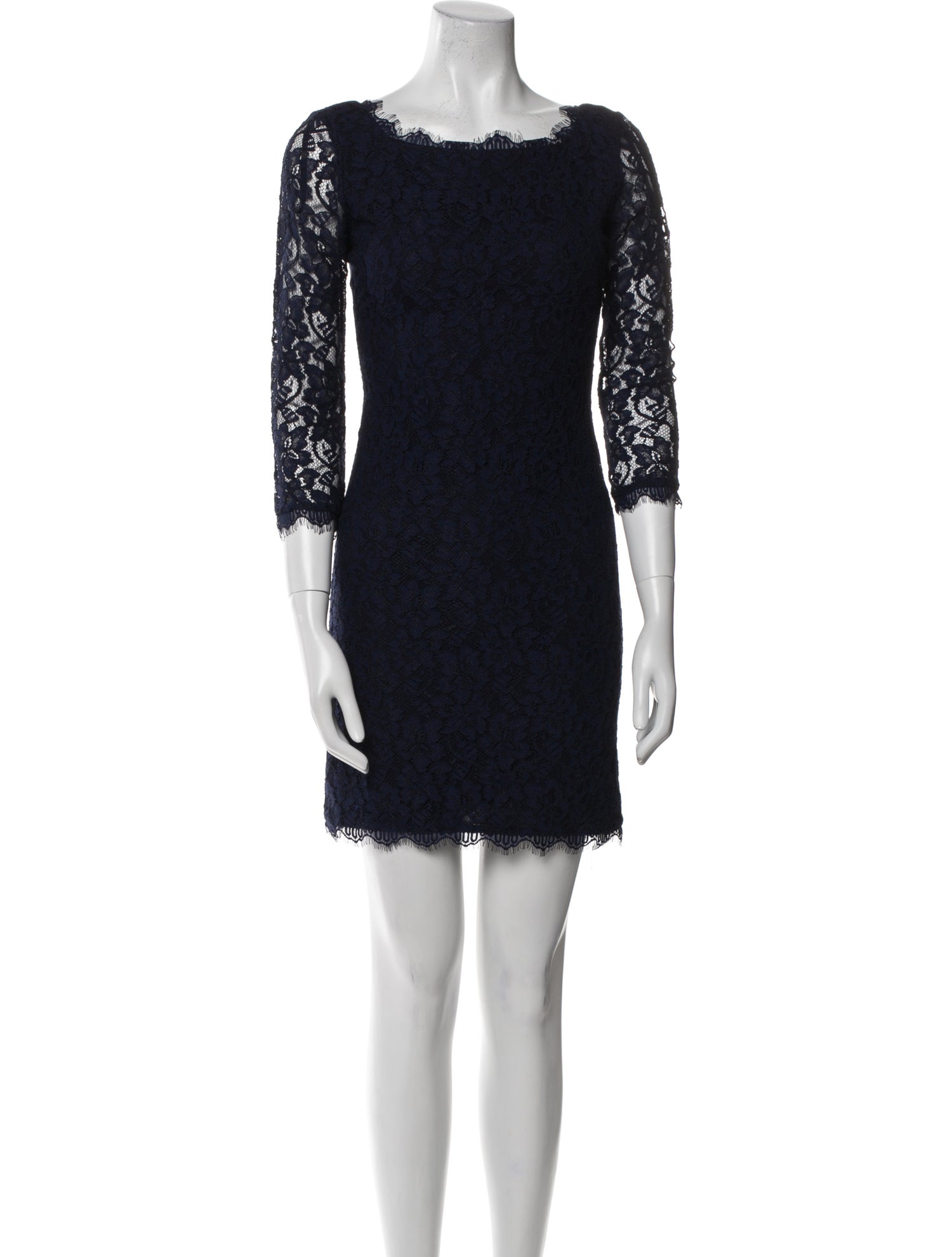Diane von Furstenberg Lace Pattern Mini Dress