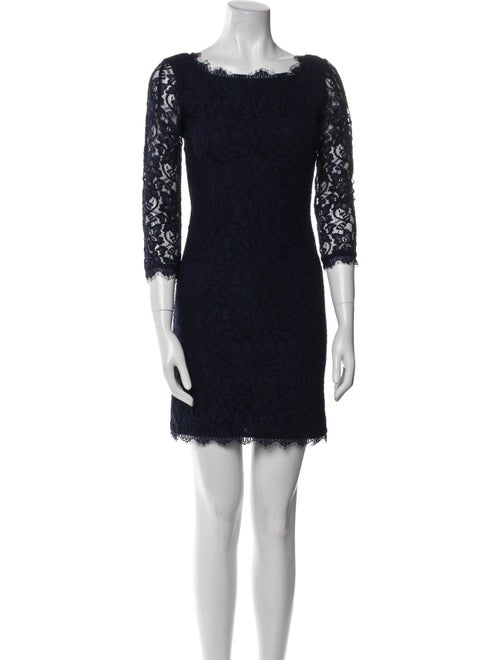 Diane von Furstenberg Lace Pattern Mini Dress