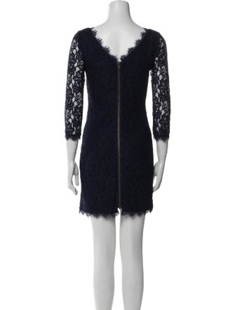 Diane von Furstenberg Lace Pattern Mini Dress